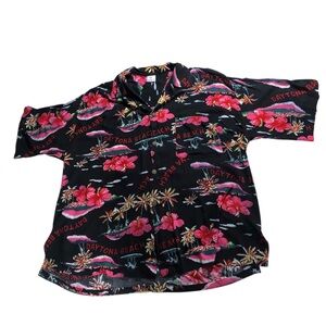 Vintage Island Planet Daytona Beach Florida Hawaiian Shirt XL